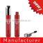 Custom empty flat red mascara eyelash packaging tube with brush