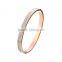 Fashion Vacuum Gold Stainless Steel Diamond Bangle