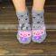 fashion gray knitted cotton girls thin SOCKS buying from china
