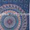 Blue cotton Indian Tapestries Mandala Tapestry Hippie Wall Tapestry tapestry wall hangings indian printed tapestry wholesale