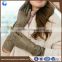 High quality factory custom ladies wearing long sheepskin leather gloves