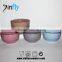 Stoneware Color Glazed Bowl With Emboss Figure