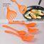 2016 New Desig Orange Nylon Kitchen Utensil Set with Rotating Holder Of Nylon Cooking Tools