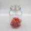 New Design Embossed Glass Canister Jar with Lid
