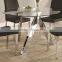 Foshan factory special stainless steel base frosted glass coffee table models