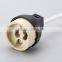 Black Plastic Protection End Ceramic GU10 Light Socket Quality Made Factory Price ce ul Vde