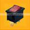 6A illuminated switch,Waterproof electrical 16a rocker switch 250v t125 for electric fireplace
