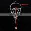 Silver Thin Chain Bracelet Women Jewelry Wrist Bracelet Chain Attached Ring Rhinestone Jewelry