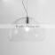 2016 new design beveling glass pendant lamp in clear/orange/amber color for home decor