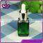 Green serum square glass dropper bottle with 30ml
