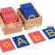 Montessori material kids educational toys for lower and capital case sandpaper letters with boxes