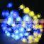 High quality Multicolor Solar powered 20LED rose shaped Fairy String Light