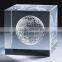 crystal cube 3d laser with customized logo engraved for birthday gift