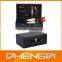 Best Sell factory custom made brown 2 bottle leather wine boxes with handle (ZDS-F377)