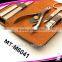 High end stainless still leather purse size manicure set