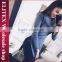 Wholesale in stock grey high cut sexy fashion pullover long sleeves woman sweater