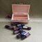 Upscale recycled decorative discount enjoyable Essential oil wooden storage box for 8 small 5 ML bottles with hinges wholesale