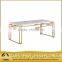 European style white marble mirror golden dining table