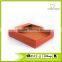 Orange Faux Leather Flocking Fabric Office Document Tray