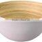 New design bamboo salad bowls, clear spun bamboo salad bowls