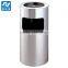 Ashtray top stainless steel indoor waste bin