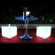 popular plastic colorful light up cube chair, illuminated led cube chair