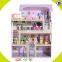 2017 Best luxurious 4 floors children wooden dollhouse kits with garage W06A238