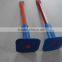 steel flat/point cold chisel with blue rubber grip