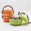 Stainless steel lunch box 3 layer food carrier colorful tiffin box