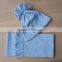 grey polar fleece scarf hat glove set