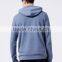 100% Cotton French Terry Men Sweatshirt Pullover Plain Classic Fit Hoodie With Front Pockets Blue