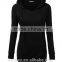 Custom made blank elongated solid color pullover hoodies