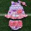 new design kids swing top set pink Azect swing top with bloomer sets infant toddler outfits with headband