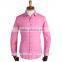 100% cotton Pink long sleeve casual men shirt