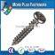 Made in Taiwan Zinc Plated Stainless Steel Black Oxide Sheet Metal Screw