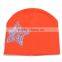 winter warm korea style 100%cotton cute boys&girls big five star pattern knitted beanie hat for baby