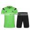 OEM sublimated print logo 100% nylon short sleeve hook and loop pocket cheap high quality customized soccer jersey