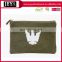 high quality custumes hand printed zip pouch canvas makeup bag