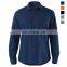 Men's Long Sleeve Pocketed Cotton Industrial Blue Work Shirt