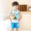 2016 New Cartoon Summer Baby Boy Clothing Set Tank Top + Shorts Kid Summer Set