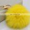 Multicolor rabbit fur key chain with high quality hardware