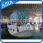 Large Human Snowing Snow Globe with Christmas Tree Backdrop For Christmas Decoration