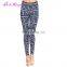 no moq wholesale women flower polyster spandex plus size leggings print