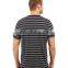 Men cool and casual red and black horizontal wide stripes t-shirts wholesale