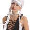 White party wigs with braids P-W215