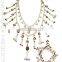 Designer Glass beads wedding bridal necklace earring bracelets