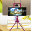 Self Defense Camera Stick, Extanable And Foldable Wired Monopod Selfie Stick Tripod With Sponge Handle