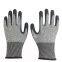 13G HPPE Fiberglass Liner PU Coated Level 5 Cut Resistant Gloves