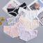 Ice silk seamless pregnant women's underwear cotton crotch low waist V-shaped lace breathable pregnancy postpartum briefs women's underwear