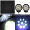 2X 4INCH 27W Round LED WORK LIGHT BAR Spot Flood OFFROAD DRIVING FOG LAMP 12V Y For Chevrolet